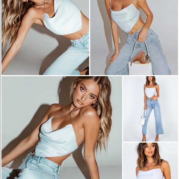 Althea Handkerchief Top Powder Blue - Picture 4 of 4